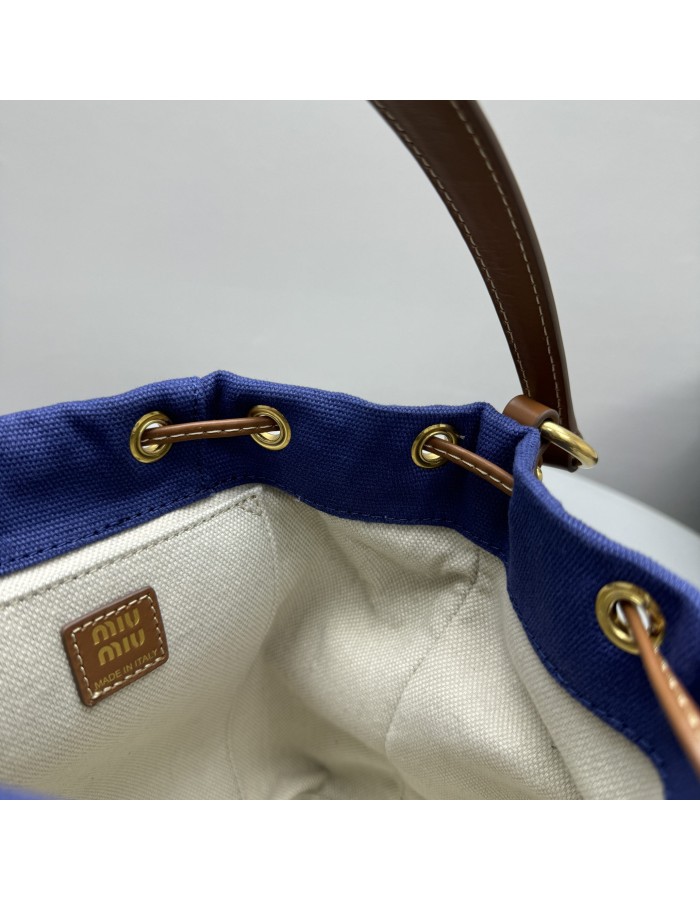 Zaino in canvas e pelle MIUMIU