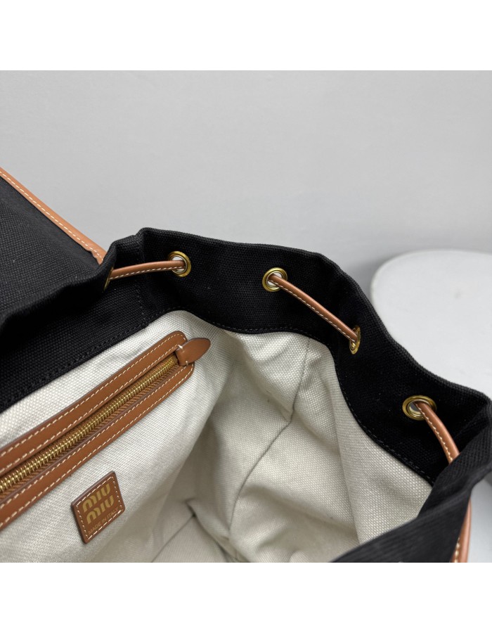 Zaino in canvas e pelle MIUMIU