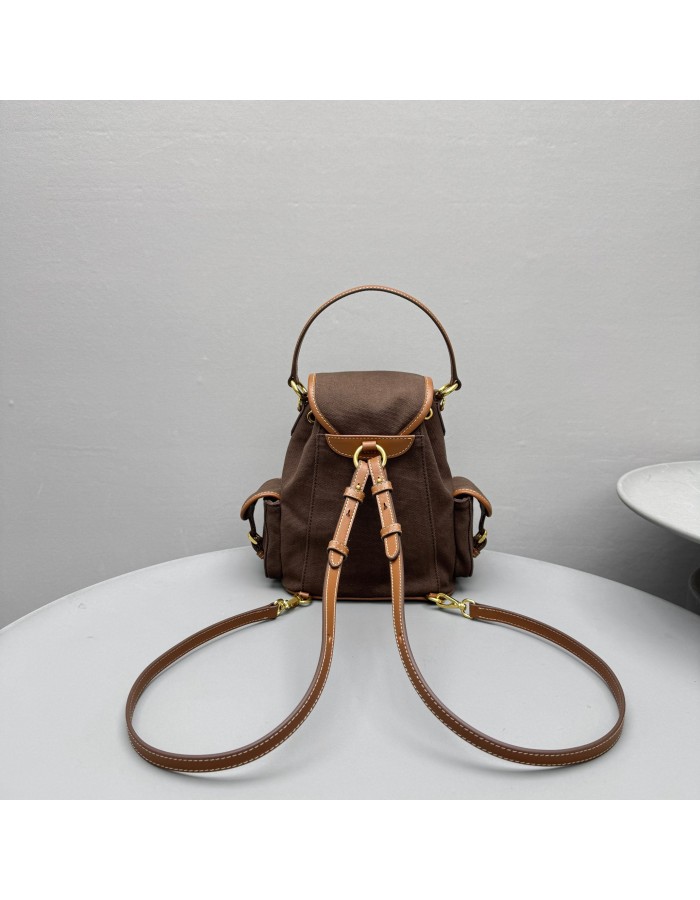 Zaino in canvas e pelle MIUMIU