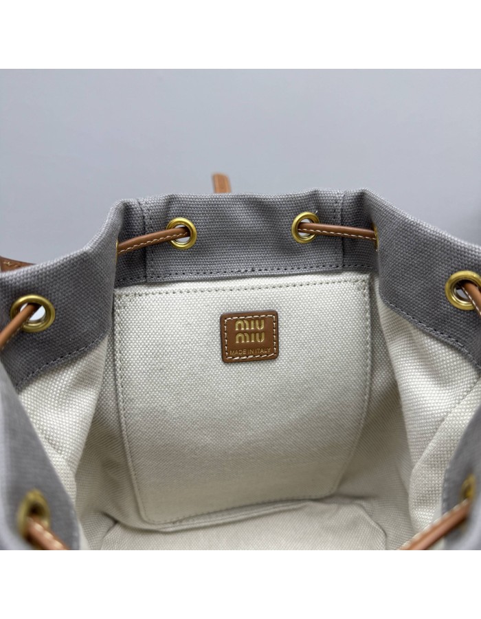 Zaino in canvas e pelle MIUMIU