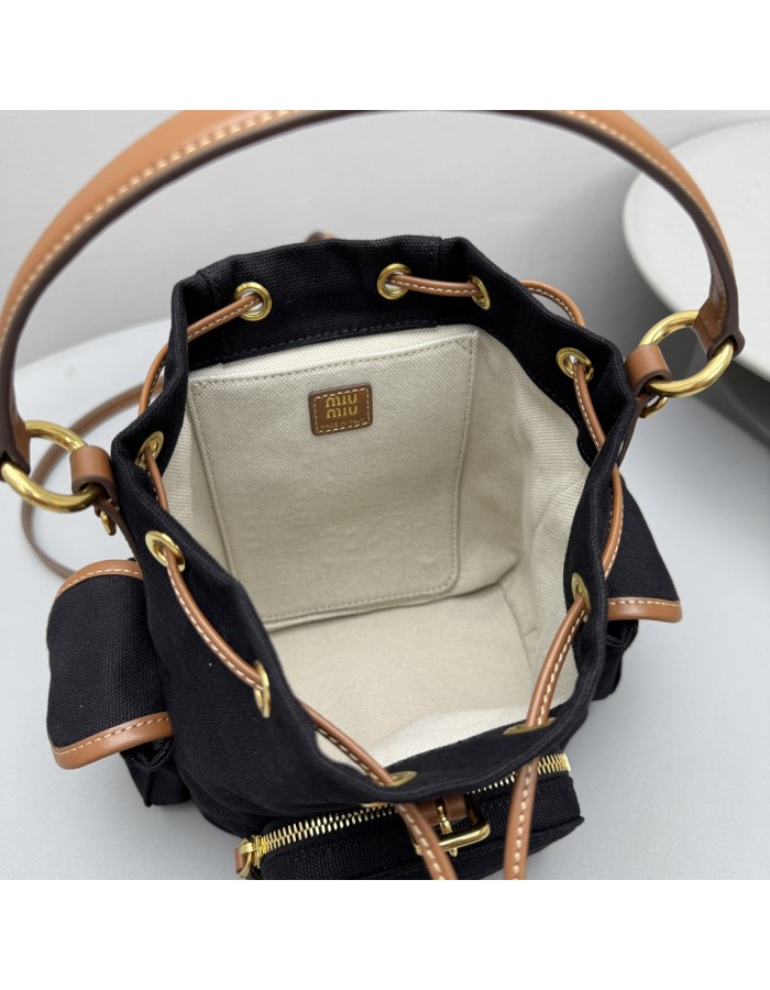 Zaino in canvas e pelle MIUMIU