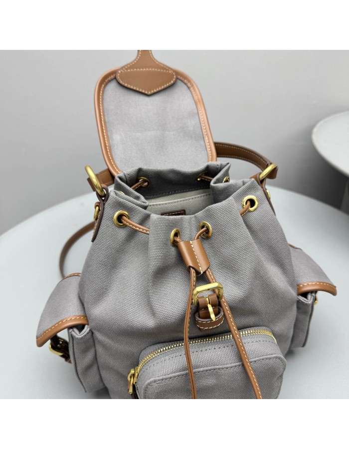 Zaino in canvas e pelle MIUMIU