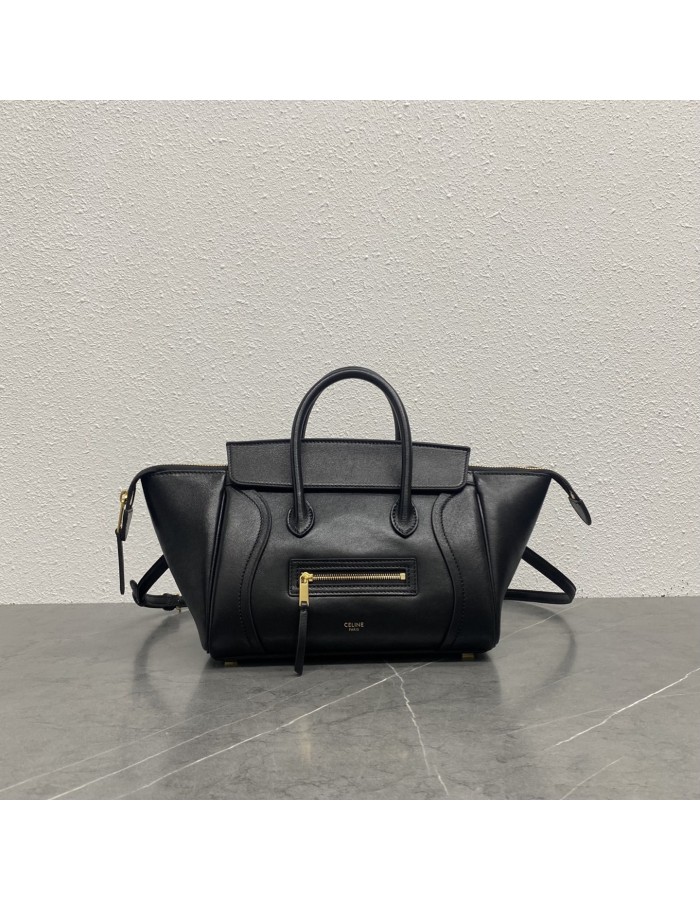 LUGGAGE PICCOLA IN MORBIDA PELLE DI AGNELLO LUCIDA CELINE