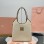 Borsa Ivy in canvas e pelle MIUMIU