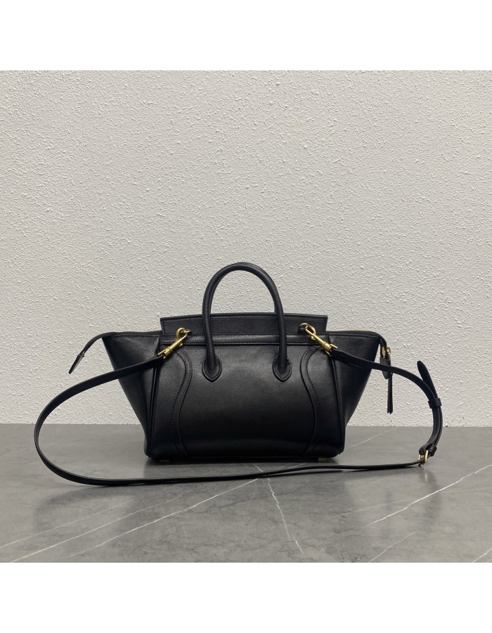 LUGGAGE PICCOLA IN MORBIDA PELLE DI AGNELLO LUCIDA CELINE