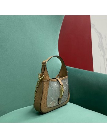 Mini borsa Jackie 1961 in lucertola con cristalli GG GUCCI