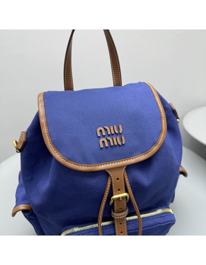 Zaino in canvas e pelle MIUMIU