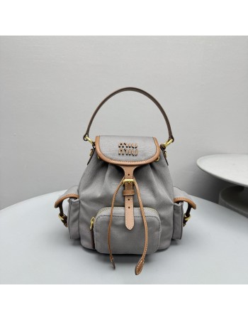 Zaino in canvas e pelle MIUMIU