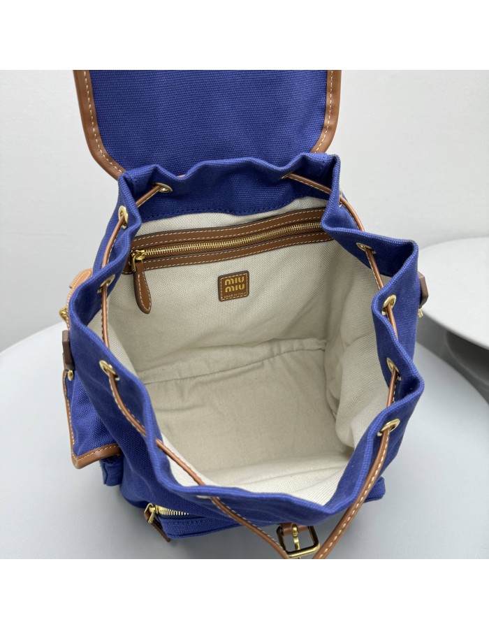 Zaino in canvas e pelle MIUMIU