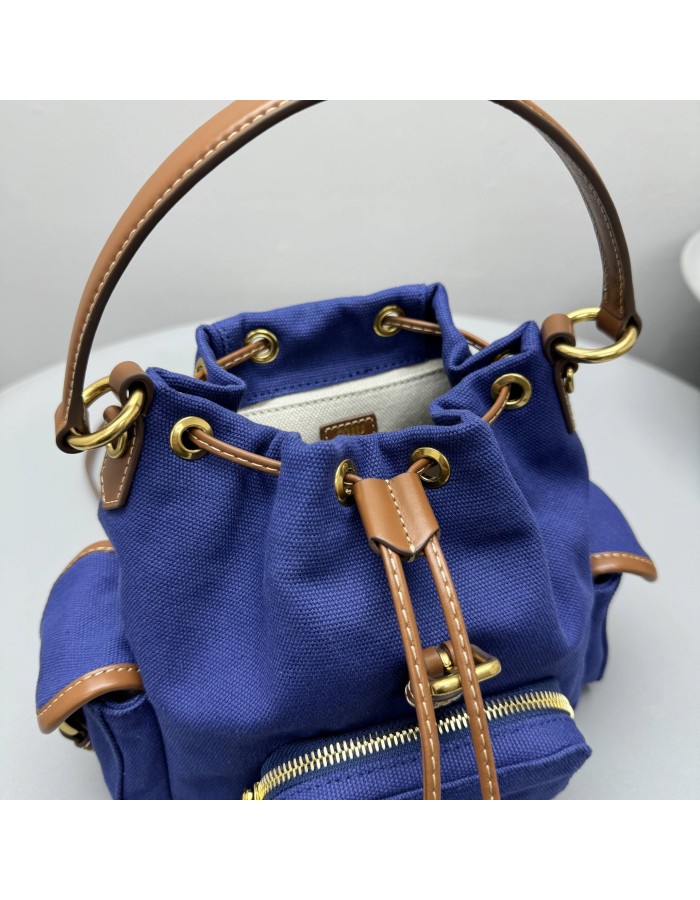 Zaino in canvas e pelle MIUMIU