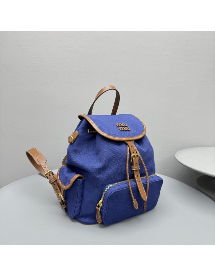 Zaino in canvas e pelle MIUMIU