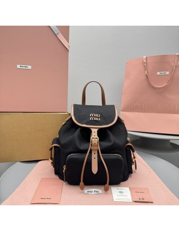 Zaino in canvas e pelle MIUMIU