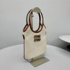 Borsa a mano Ivy  in canvas e pelle MIUMIU