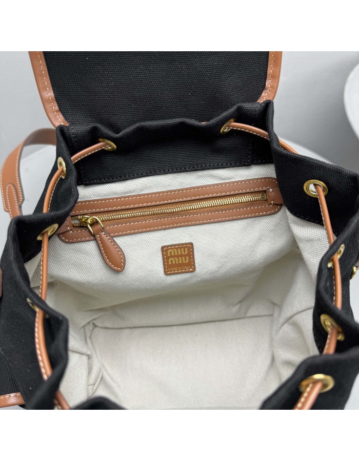 Zaino in canvas e pelle MIUMIU