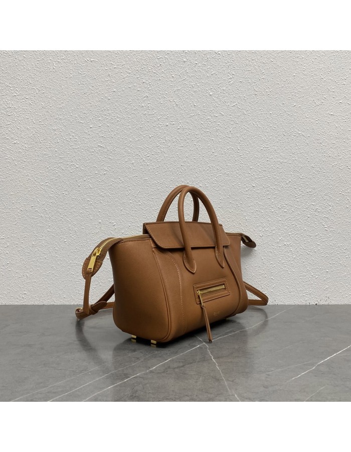 LUGGAGE PICCOLA IN MORBIDA PELLE DI AGNELLO LUCIDA CELINE