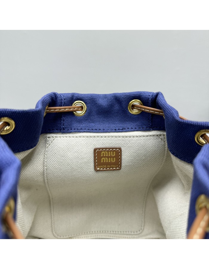 Zaino in canvas e pelle MIUMIU