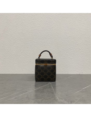 CUBE IN TELA TRIOMPHE E PELLE DI VITELLO NATURALE CELINE