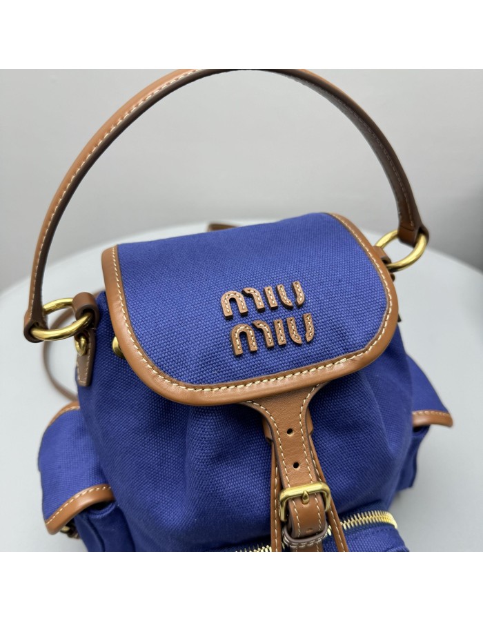 Zaino in canvas e pelle MIUMIU