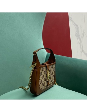 Mini borsa Jackie 1961 in lucertola con cristalli GG GUCCI