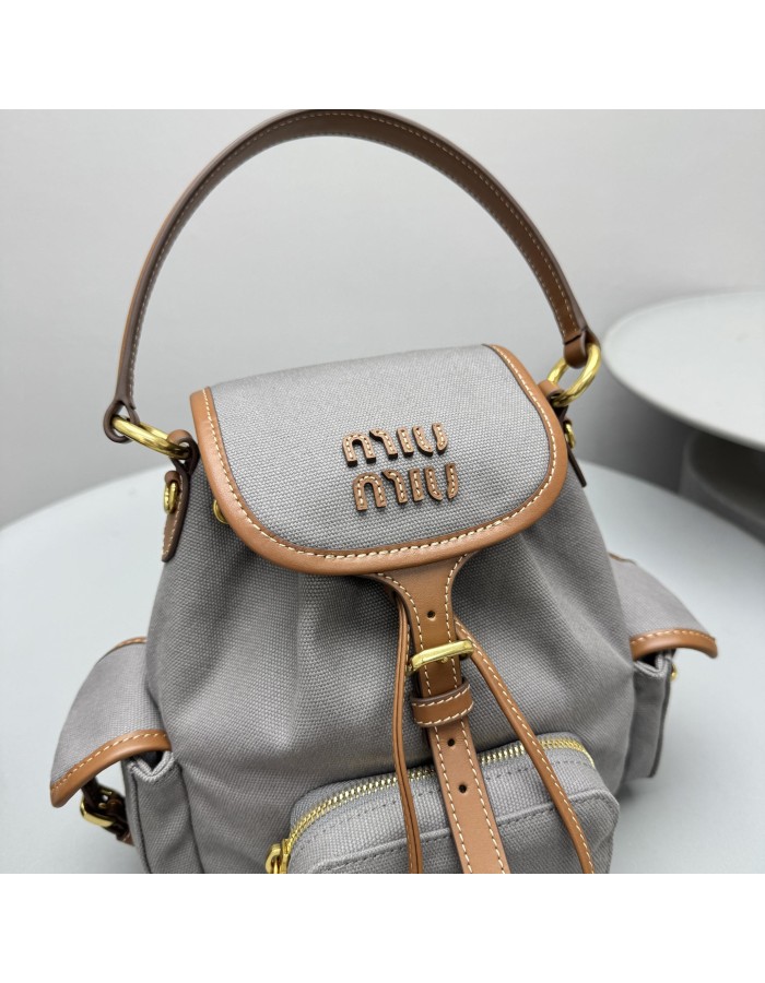 Zaino in canvas e pelle MIUMIU
