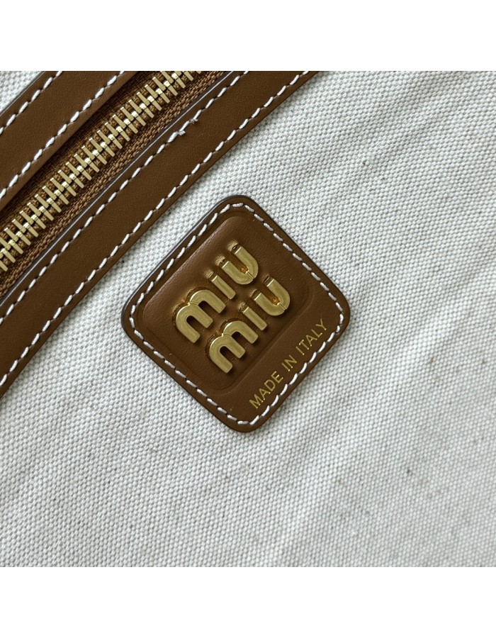 Borsa Ivy in canvas e pelle MIUMIU