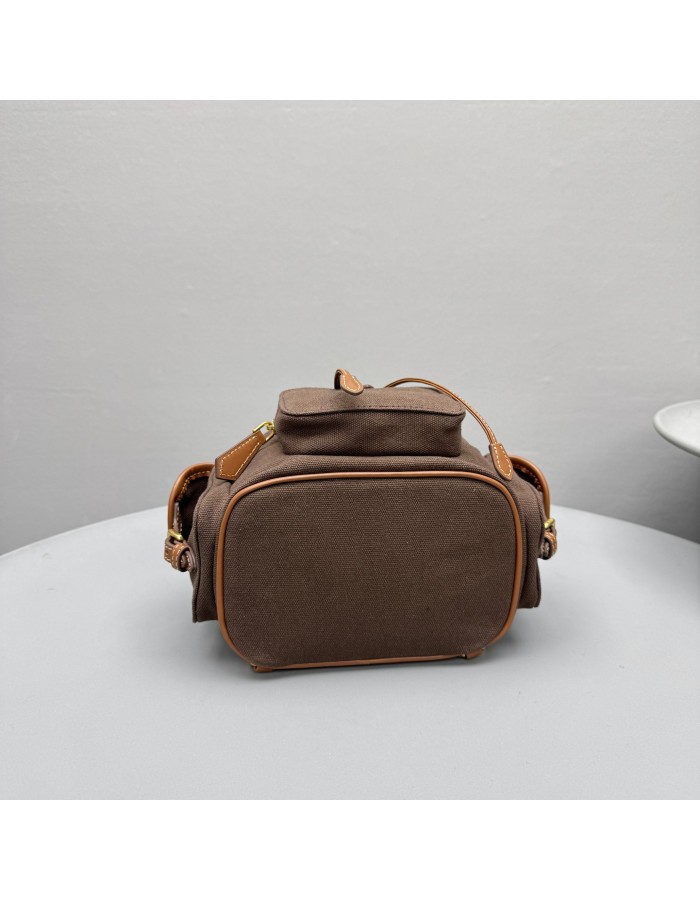 Zaino in canvas e pelle MIUMIU