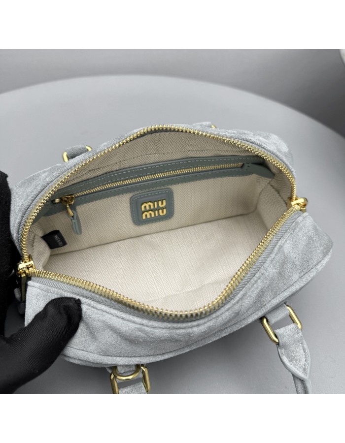 Borsa Arcadie in pelle scamosciata con imbottitura MIUMIU