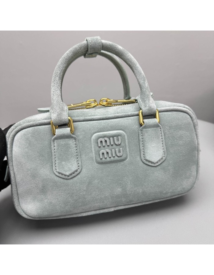 Borsa Arcadie in pelle scamosciata con imbottitura MIUMIU