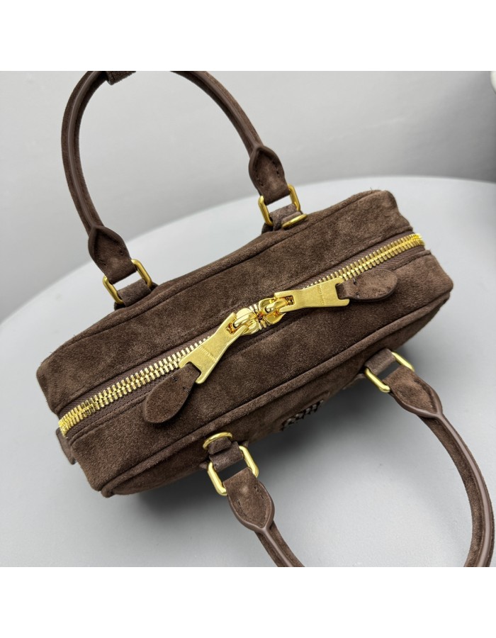 Borsa Arcadie in pelle scamosciata con imbottitura MIUMIU