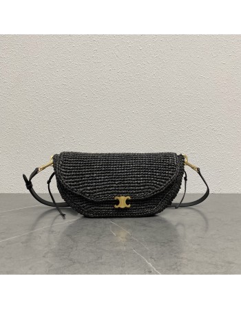 HALFMOON SOFT TRIOMPHE PICCOLA IN RAFIA CELINE