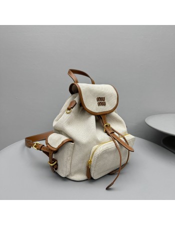 Zaino in canvas e pelle MIUMIU