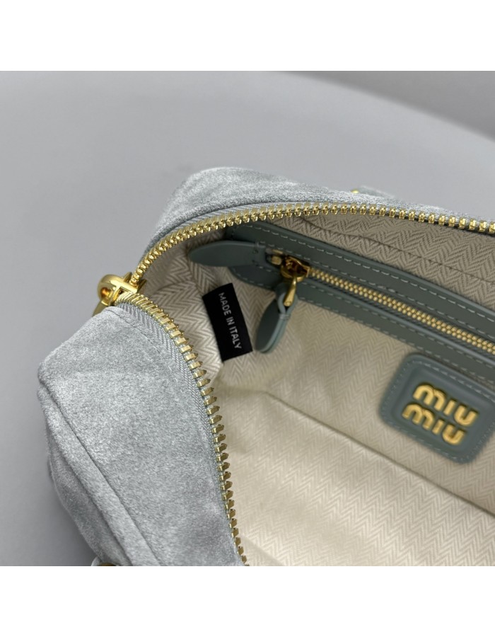 Borsa Arcadie in pelle scamosciata con imbottitura MIUMIU