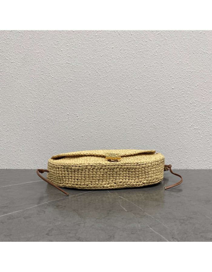 HALFMOON SOFT TRIOMPHE PICCOLA IN RAFIA CELINE