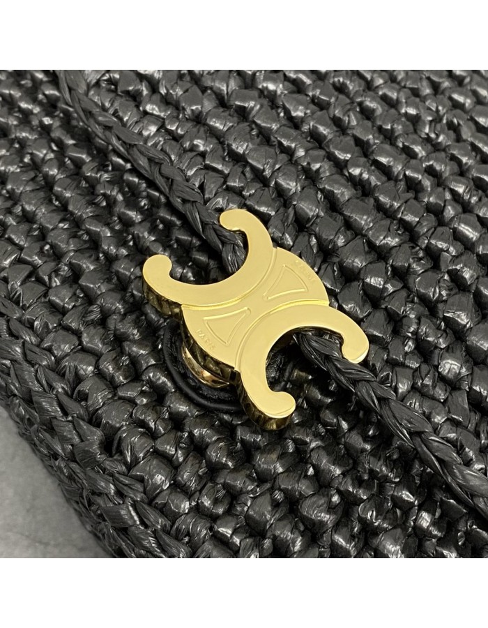 HALFMOON SOFT TRIOMPHE PICCOLA IN RAFIA CELINE