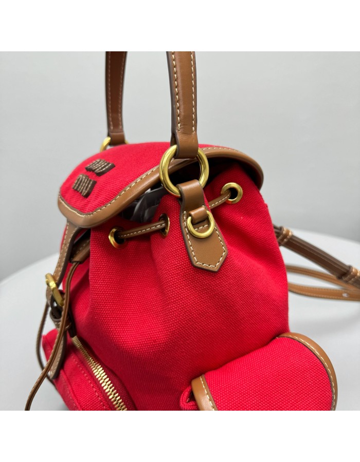 Zaino in canvas e pelle MIUMIU