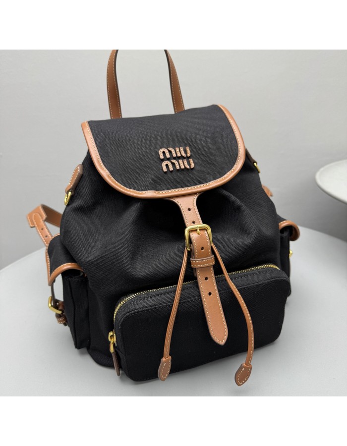Zaino in canvas e pelle MIUMIU
