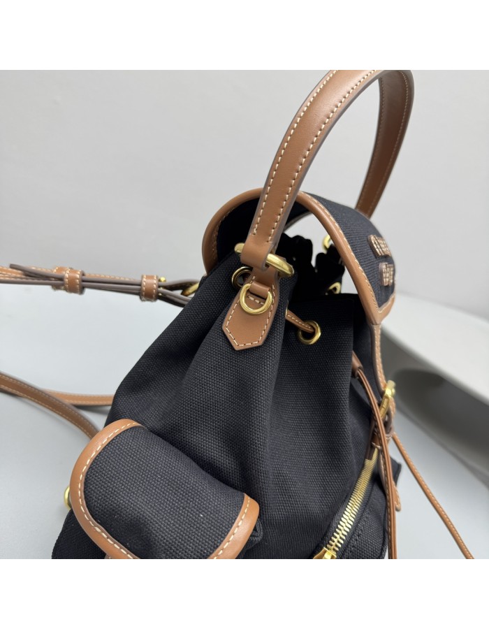 Zaino in canvas e pelle MIUMIU