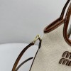 Borsa a mano Ivy  in canvas e pelle MIUMIU