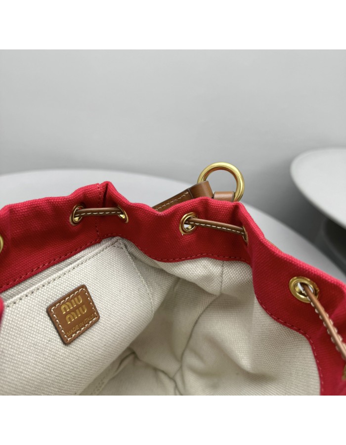 Zaino in canvas e pelle MIUMIU