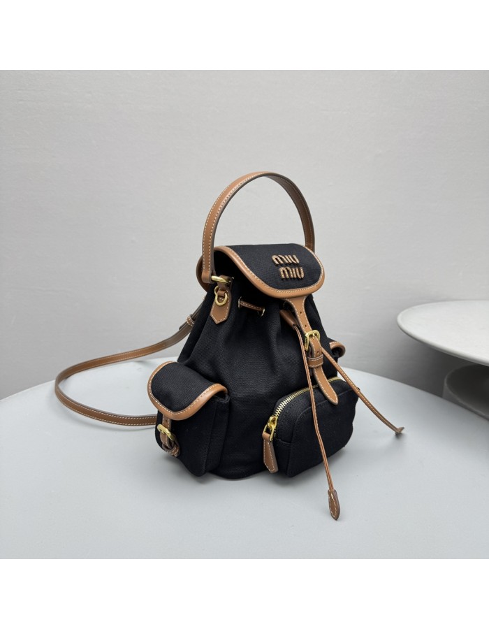 Zaino in canvas e pelle MIUMIU