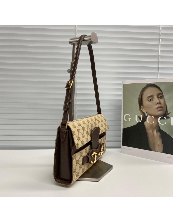 Borsa a spalla Horsebit Ristretto misura media GUCCI