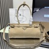 Borsa a mano Prada Bonnie medium in pelle nabuk PRADA