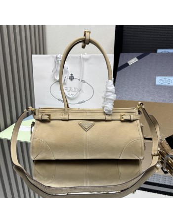 Borsa a mano Prada Bonnie medium in pelle nabuk PRADA