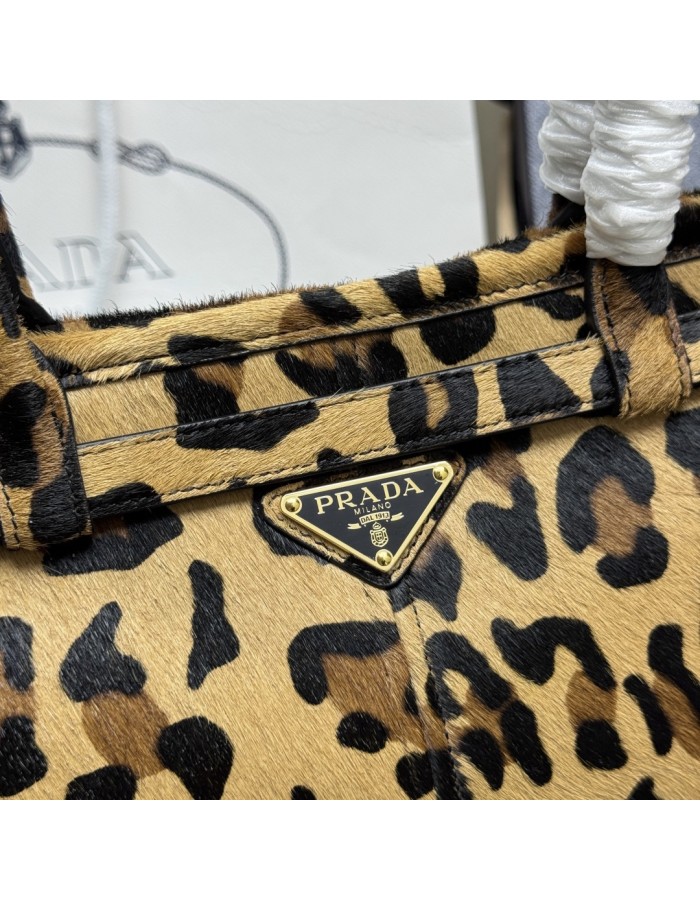 Borsa a mano Prada Bonnie large in pelle stampata PRADA