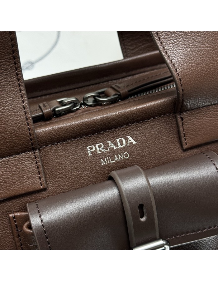 Borsa shopping Prada Route medium in pelle PRADA