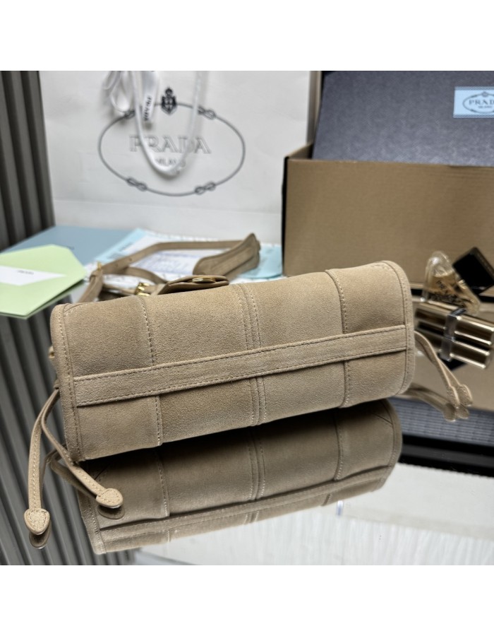 Borsa a mano Prada Bonnie mini in pelle scamosciata PRADA
