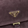 Borsa a spalla Prada Explore medium in pelle scamosciata PRADA