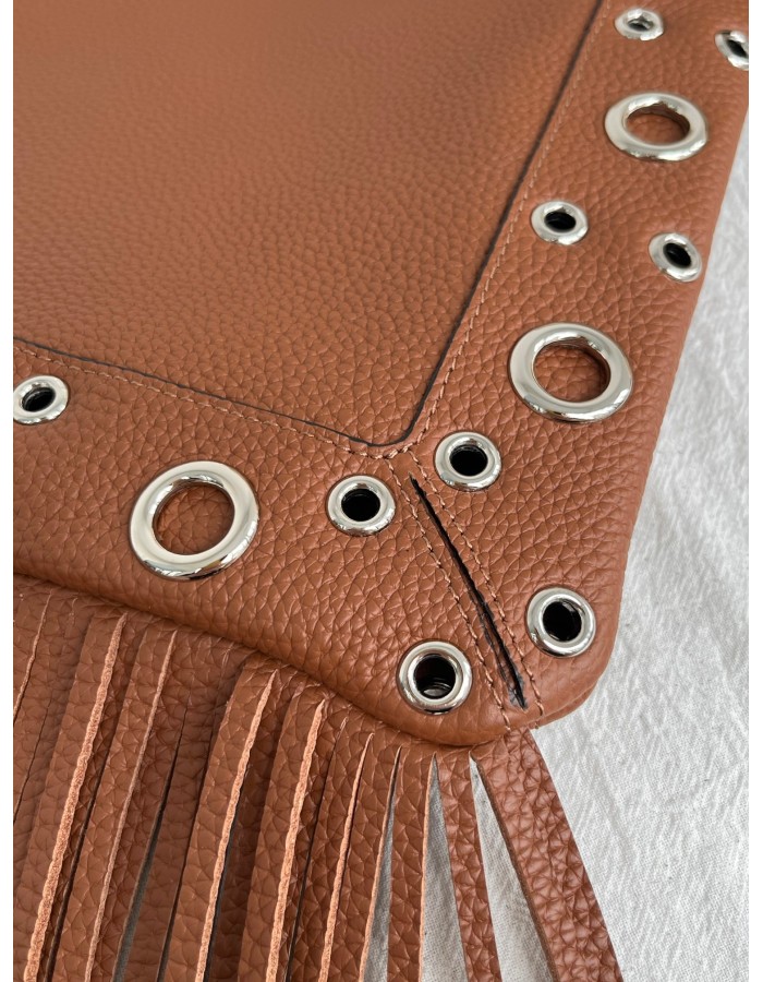 Borsa A Spalla Nellcôte In Pelle Con Frange VALENTINO