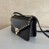 Borsa Piccola A Tracolla Rockstud In Vitello Granato VALENTINO