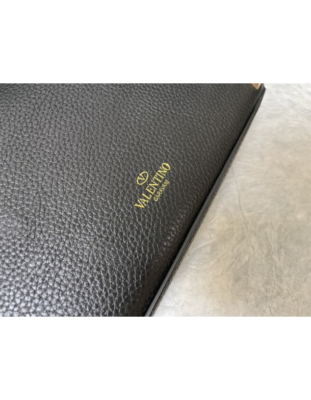 Borsa Piccola A Tracolla Rockstud In Vitello Granato VALENTINO